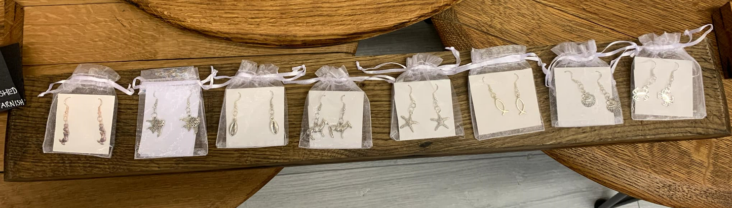 Amber's Silver Creatures Earrings