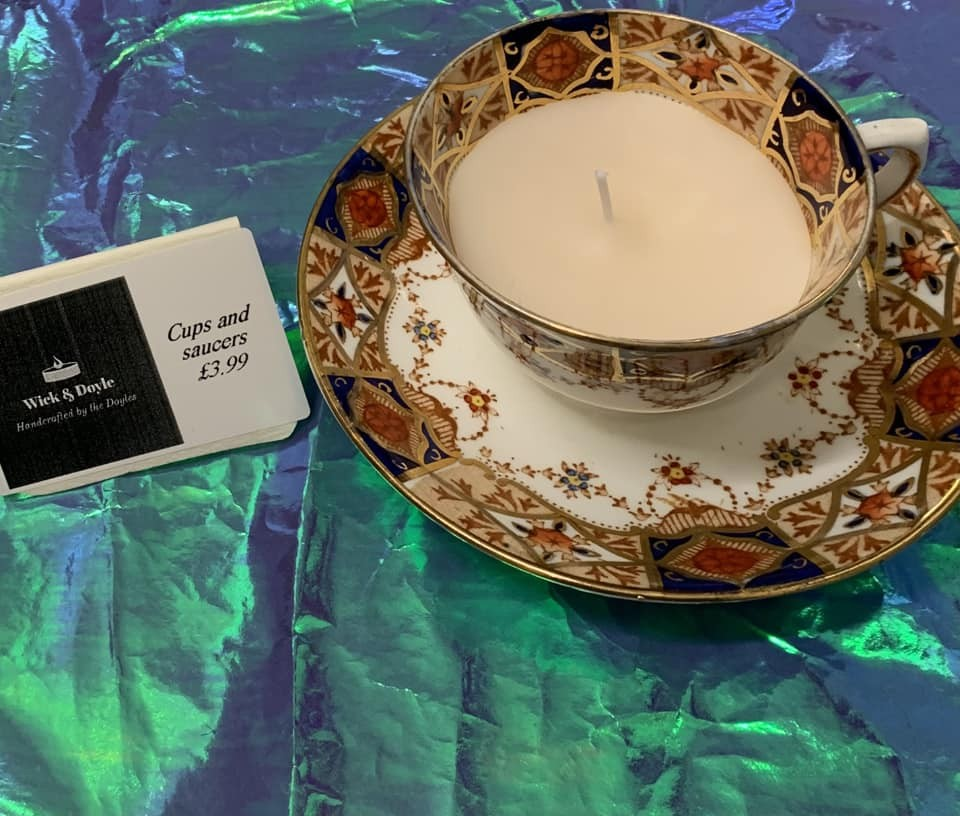 Wick & Doyle Cups and Saucers Candles