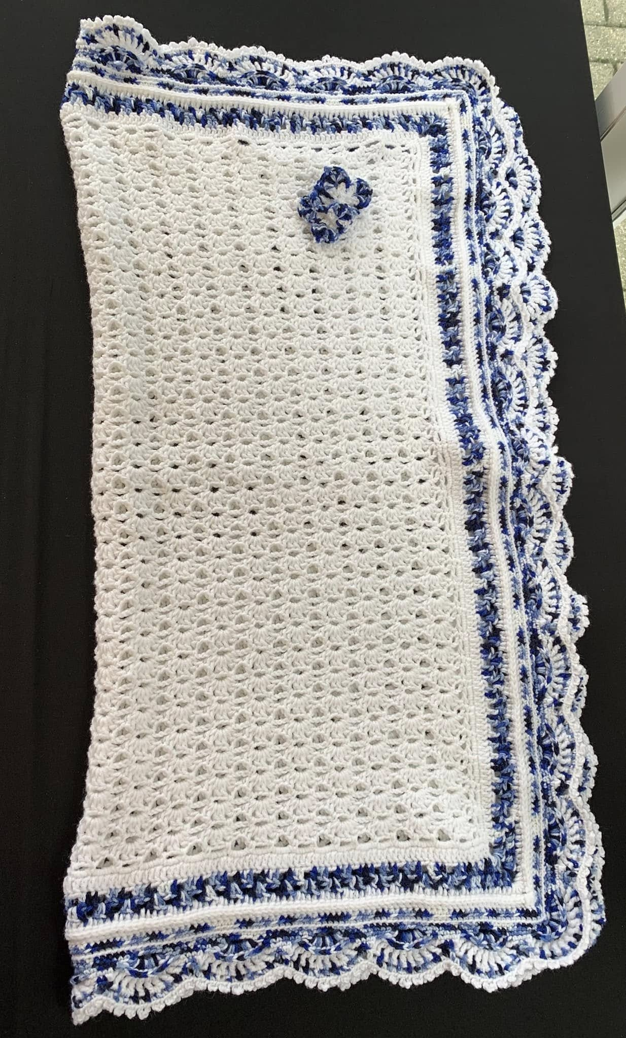 Beautiful Baby Blue (edged) Blanket