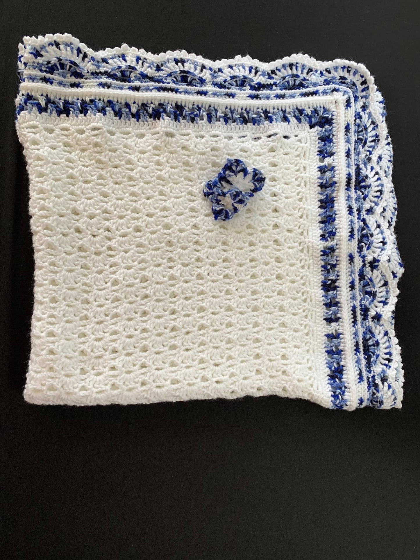 Beautiful Baby Blue (edged) Blanket