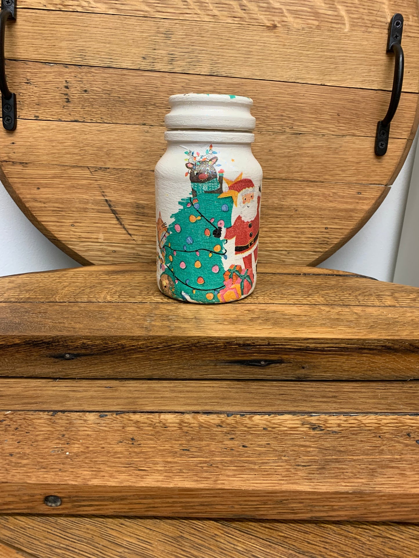 Eden's Hand Designed & Painted Christmas Storage Jars (with or without Lights)