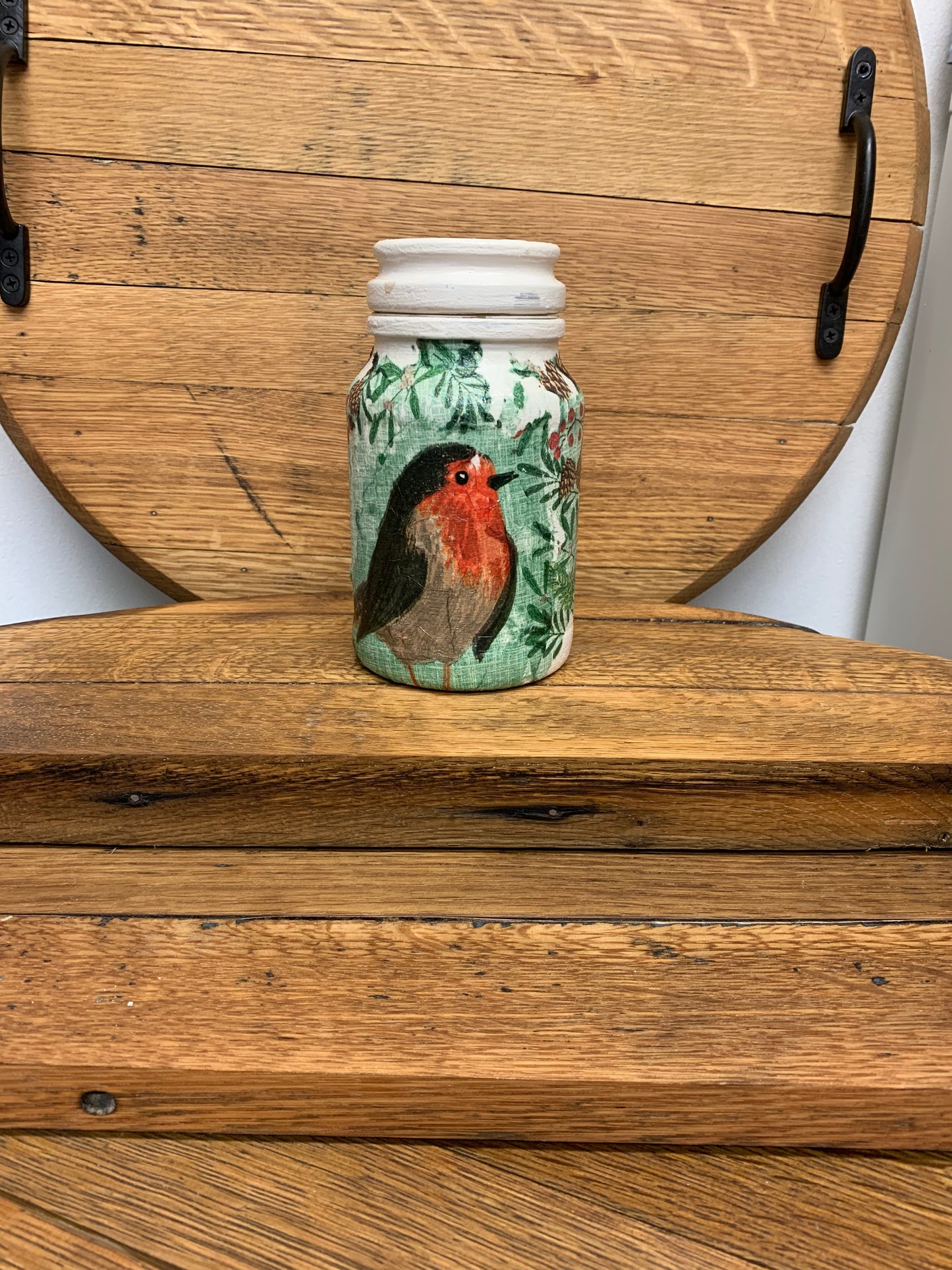 Eden's Hand Designed & Painted Christmas Storage Jars (with or without Lights)