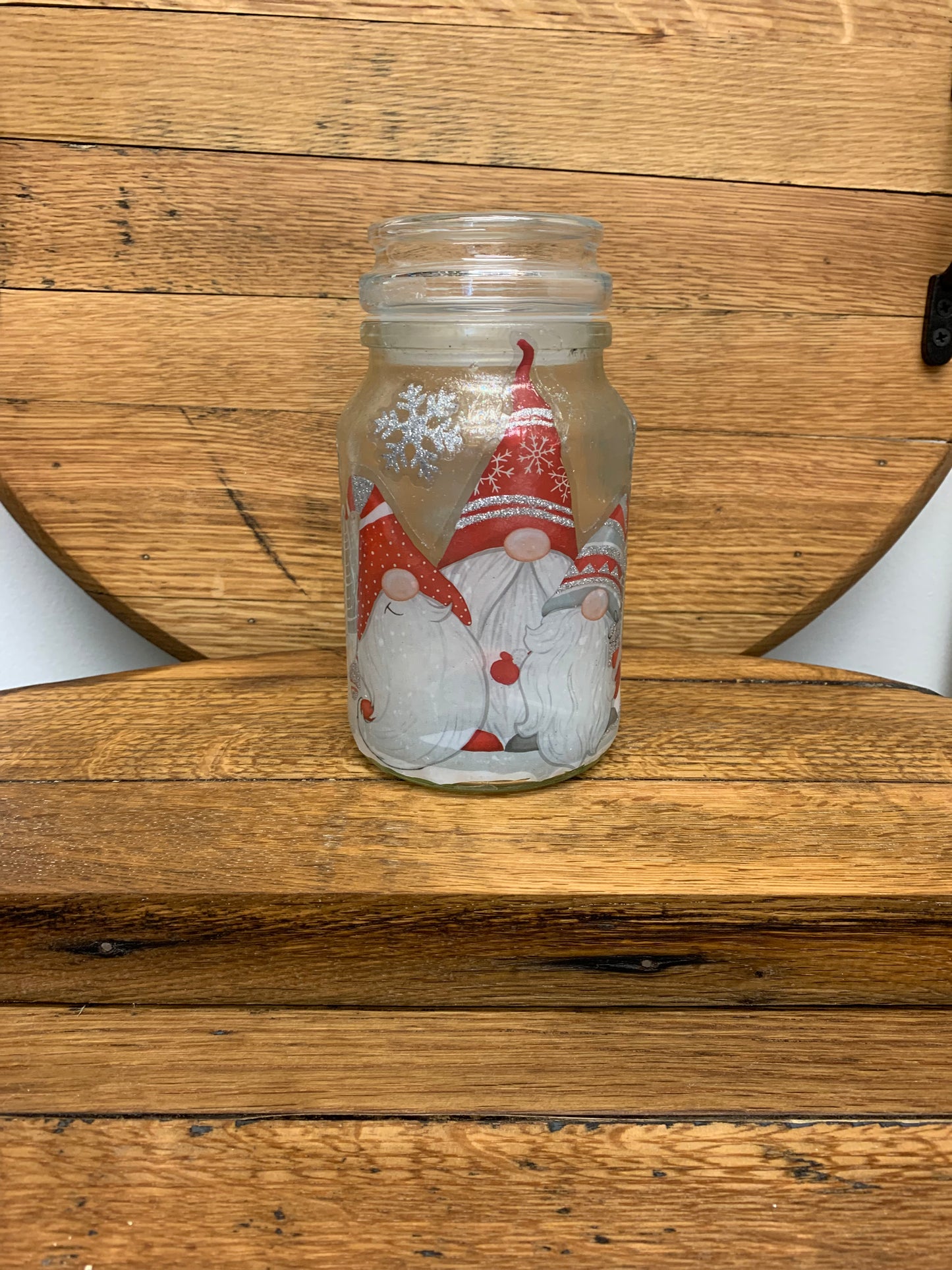 Eden's Hand Designed & Painted Christmas Storage Jars (with or without Lights)